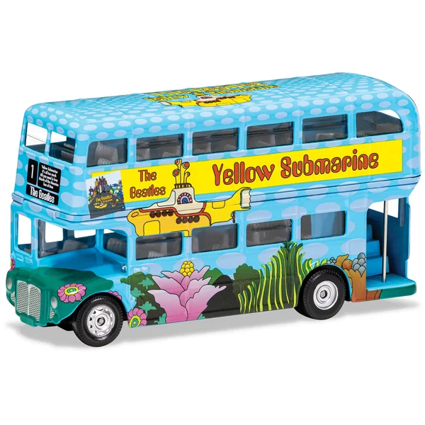 The Beatles Londen Bus Yellow Submarine Modelset - Schaal 1:64