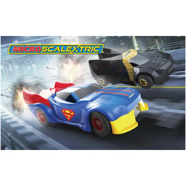Micro Scalextric Justice League Batman vs Superman Mains Powered Race Set