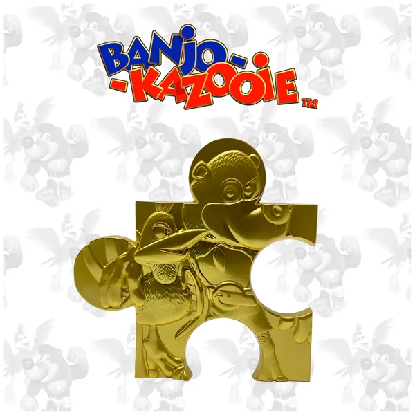 Banjo Kazooie Limited Edition 24K Gold plated Jigsaw Piece - Jiggy (Rare Store)