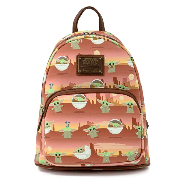 Loungefly Star Wars Mandalorian Child AOP Scene Mini Backpack