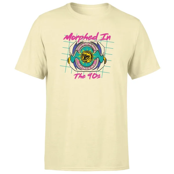 Power Rangers Morphed Into 90's Unisex T-Shirt - Weiß Vintage Wash