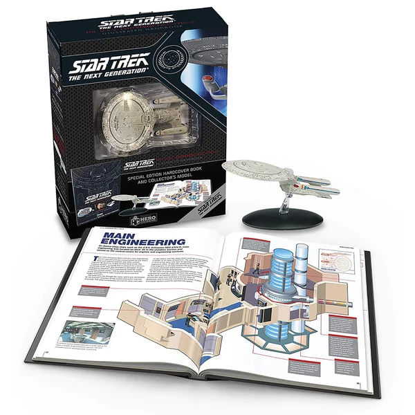 Eaglemoss Star Trek The Next Generation: The U.S.S. Enterprise NCC-1701-D Illustrated Handbook Plus Collectible Hardcover