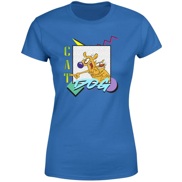 CatDog 90s Style Damen T-Shirt - Royal Blau