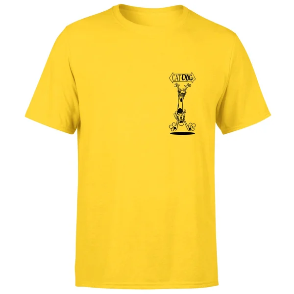 CatDog Pocket Unisex T-Shirt - Geel