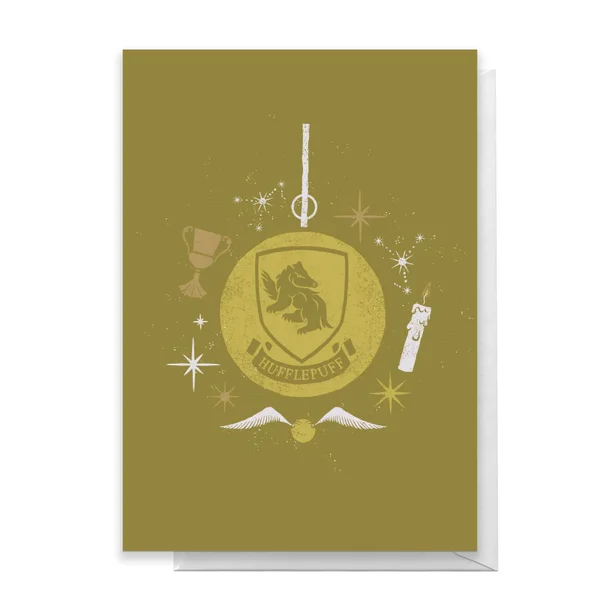 Harry Potter Hufflepuff Christmas Greetings Card