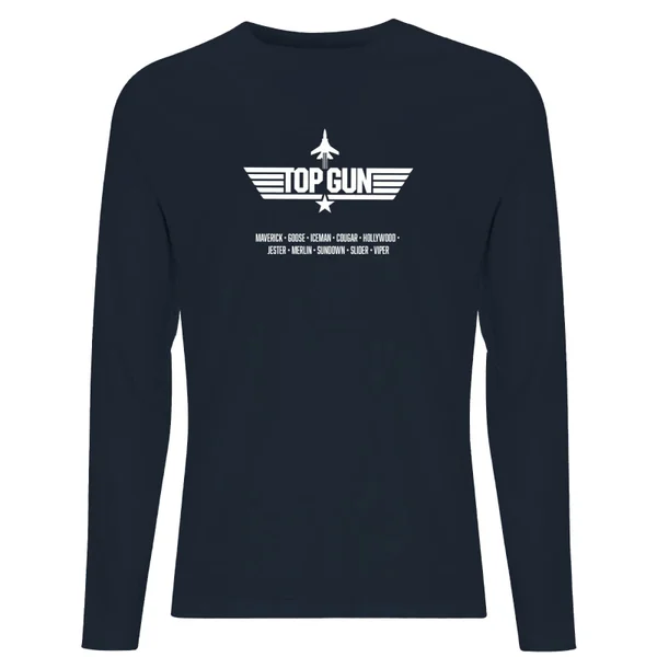 Top Gun Codenames Unisex Long Sleeve T-Shirt - Navy