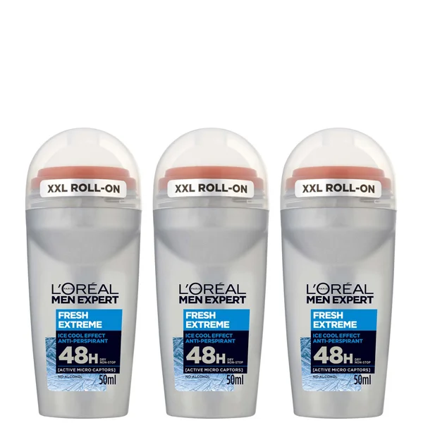 L'Oréal Paris Men Expert Fresh Extreme Deodorant Roll-On (50ml) Trio