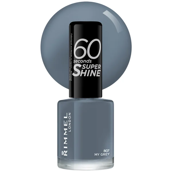 Rimmel 60 Seconds Rita Ora Nail Varnish - 807 My Grey 8ml