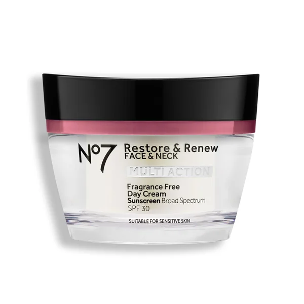 Restore & Renew Face & Neck Multi Action Fragrance Free Day Cream SPF 30