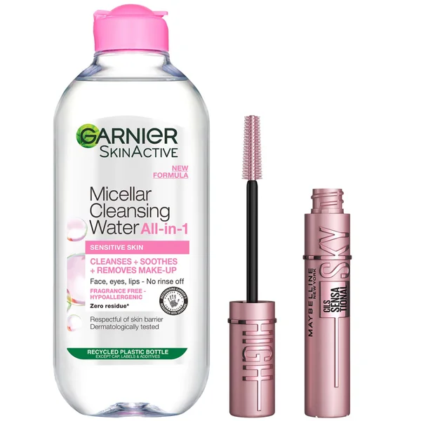 Maybelline Sky High Mascara and Garnier Micellar Water Set