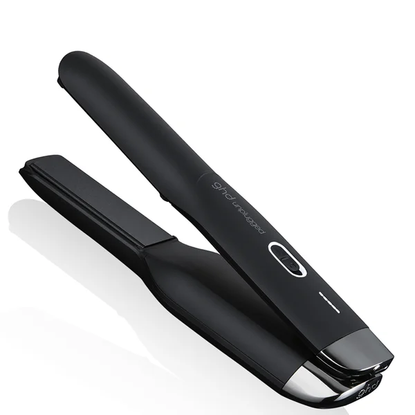 مكواة أنبلاجد مسطحة لتصفيف الشعر لاسلكية من ghd - أسود