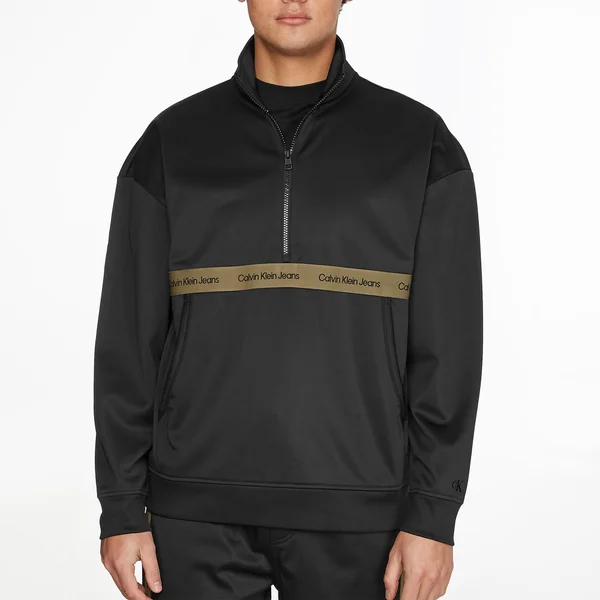 Calvin Klein Jeans Logo-Printed Satin Jersey Sweatshirt