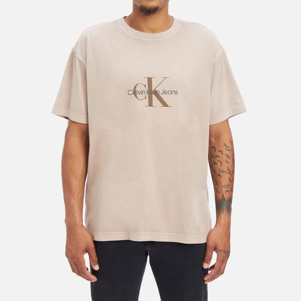 Calvin Klein Jeans Monologo Cotton-Blend Mineral Dye T-Shirt