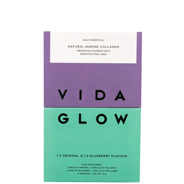 مزيج من الكولاجين البحري الطبيعي من Vida Glow - عدد 14 حصّة