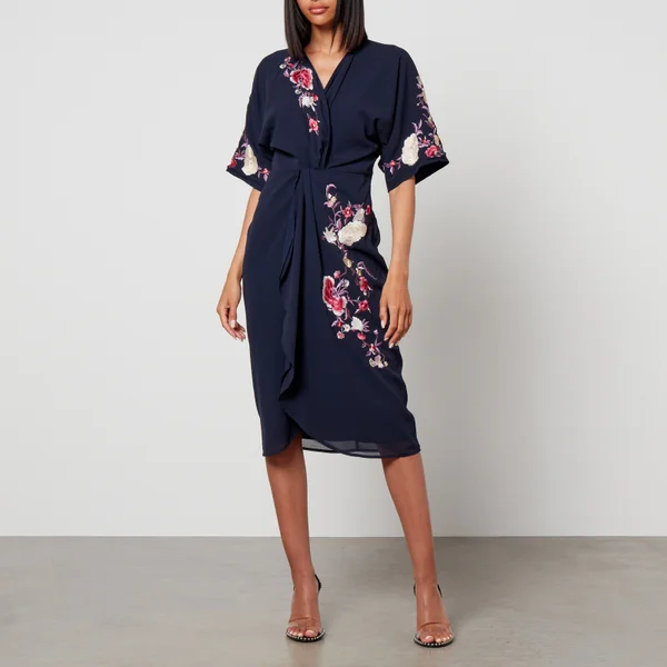 Hope & Ivy Katrina Chiffon Wrap Dress