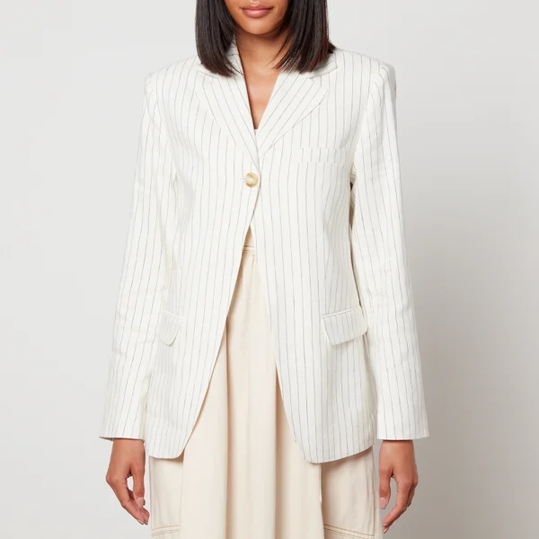 Aligne Harrison Linen-Blend Pinstripe Blazer