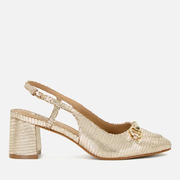 Dune London Cassie Snaffle Trim Leather Sling Backs