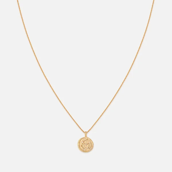 Astrid & Miyu Aquarius Zodiac 18-Karat Plated Recycled Sterling Silver Necklace