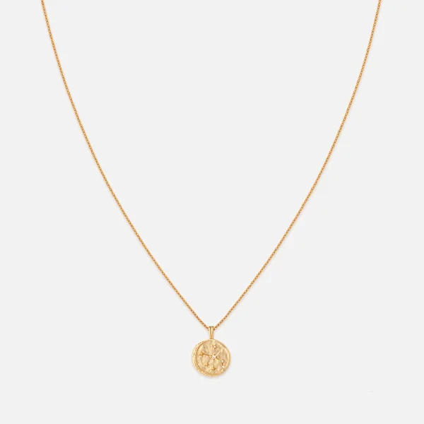 Astrid & Miyu Aries Zodiac 18-Karat Gold-Plated Recycled Sterling Silver Necklace