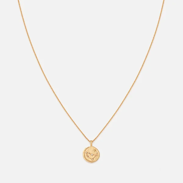 Astrid & Miyu Capricorn Zodiac 18-Karat Gold-Plated Recycled Sterling Silver Necklace