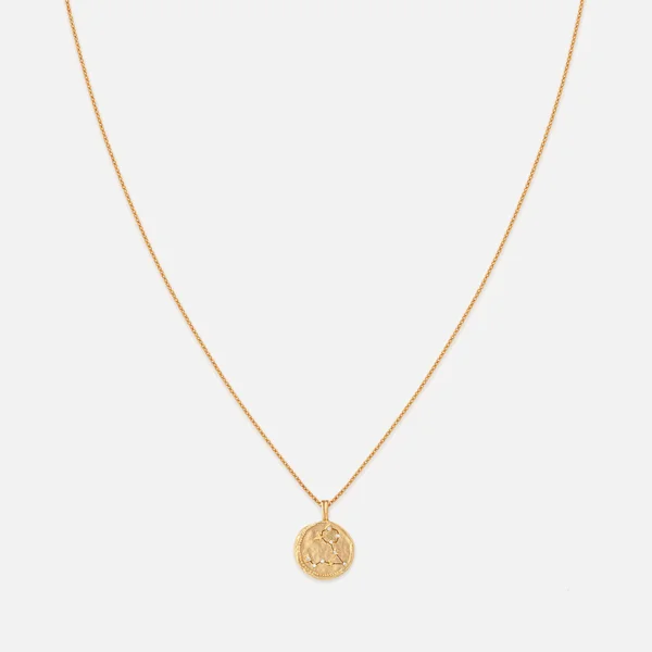 Astrid & Miyu Pisces Zodiac 18-Karat Gold-Plated Sterling Silver Necklace