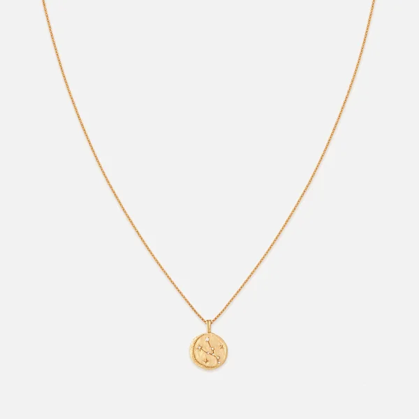 Astrid & Miyu Taurus Zodiac 18-Karat Gold-Plated Sterling Silver Necklace
