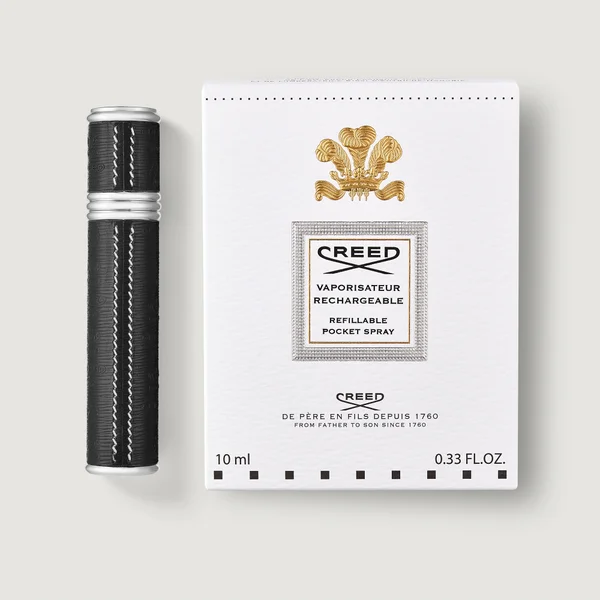 Refillable Travel Perfume Atomiser 10ml -Black/Silver