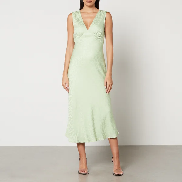 Omnes Iris Jacuard-Satin Midi Dress