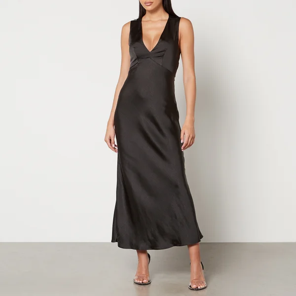 Omnes Nova Satin Open-Back Dress