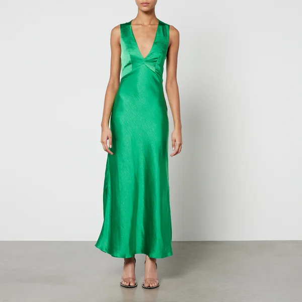 Omnes Nova Satin Open-Back Midi Dress