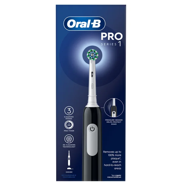 Oral B Pro Series 1 Cross Action Black Electric Rechargeable Toothbrush