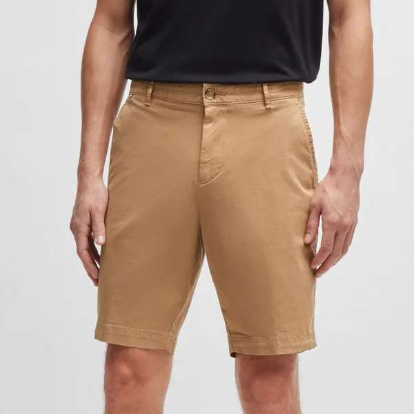 BOSS Black Slice Cotton-Blend Twill Smart Shorts