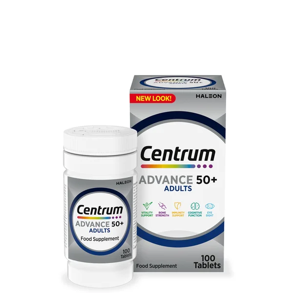 Centrum Advance 50+ Multivitamins and Minerals Tablets - 100 Tablets