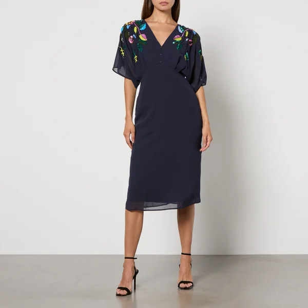 Hope & Ivy Sofia Chiffon Midi Dress