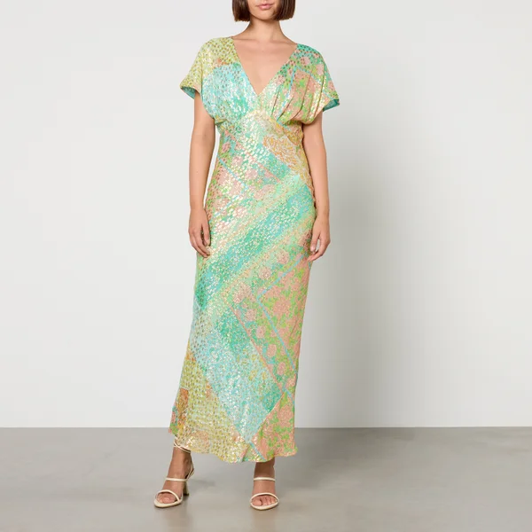 Never Fully Dressed Elodie Satin-Jacquard Dress