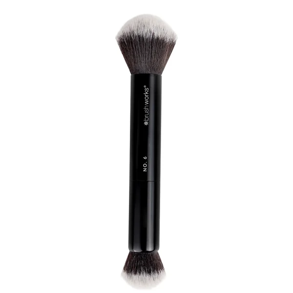 brushworks No. 6 Double Ended Powder and Buff Brush