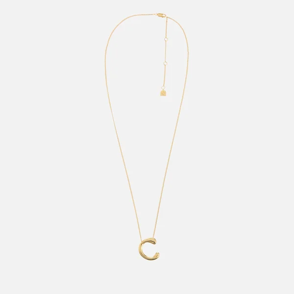 Astrid & Miyu Initial Bold 18K Gold-Plated Necklace