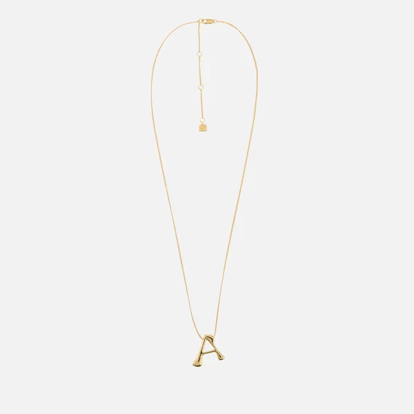 Astrid & Miyu Initial Bold 18K Gold-Plated Necklace