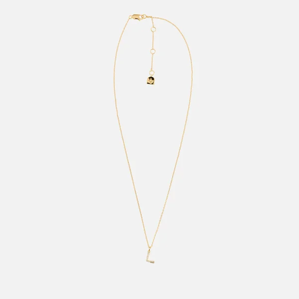 Astrid & Miyu Initial Pavé 18K Gold-Plated Necklace