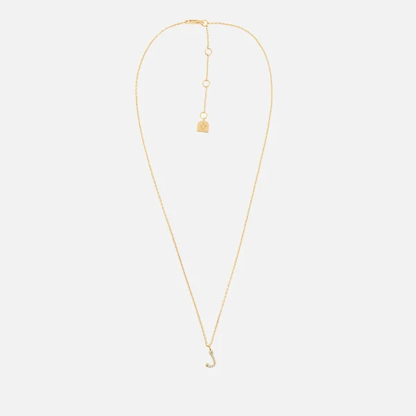 Astrid & Miyu Initial Pavé 18K Gold-Plated Necklace