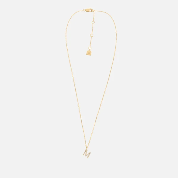 Astrid & Miyu Initial Pavé 18K Gold-Plated Necklace