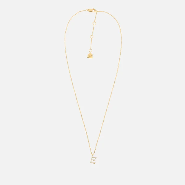 Astrid & Miyu Initial Pavé 18K Gold-Plated Necklace