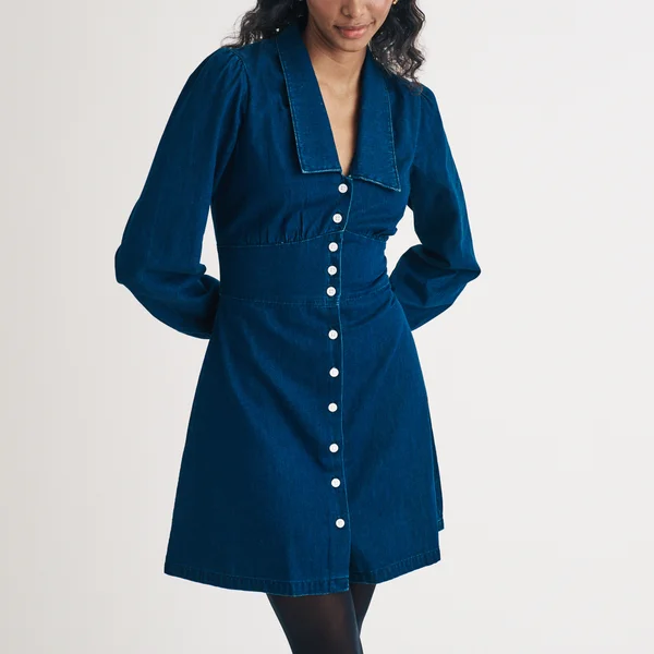 Nobody's Child Ls Daisy Denim Mini Dress