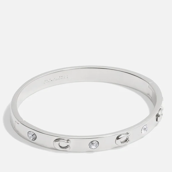 Coach C Silver-Tone Bangle Bracelet