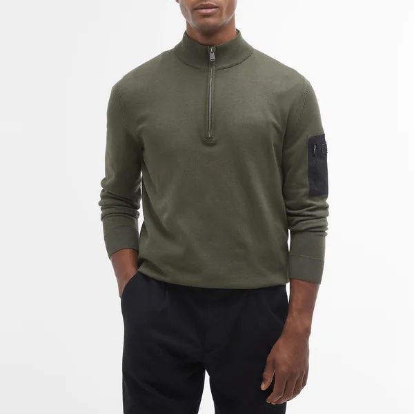 Barbour International Blades Cotton Half Zip Knit Jumper