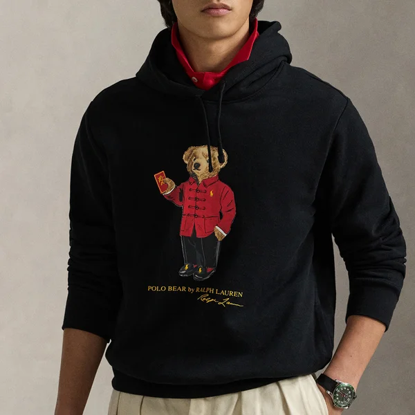 Polo Ralph Lauren Cotton-Jersey Bear Hoodie