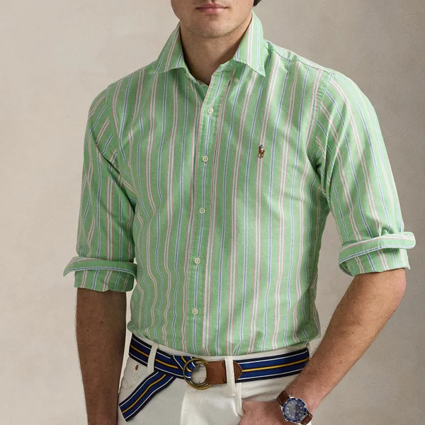 Polo Ralph Lauren Custom Fit Fun Stripe Cotton Long Sleeved Shirt