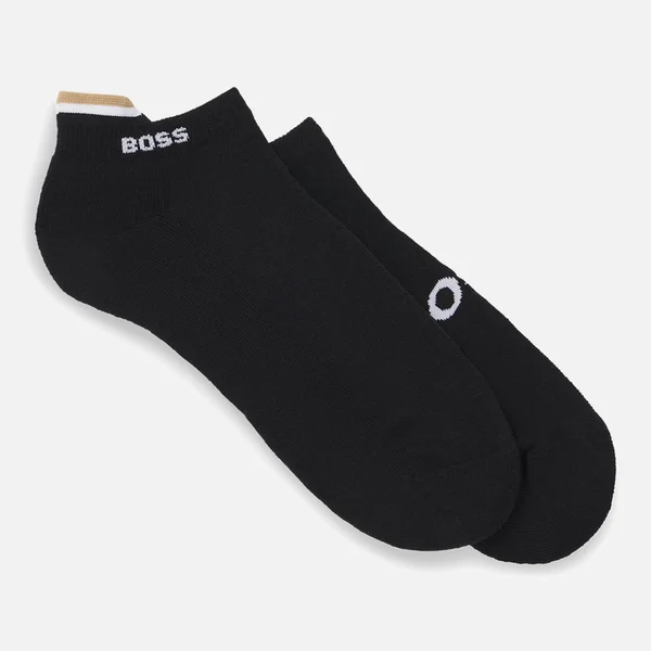 BOSS Bodywear Intarsia-Knit Cotton-Blend Logo Socks