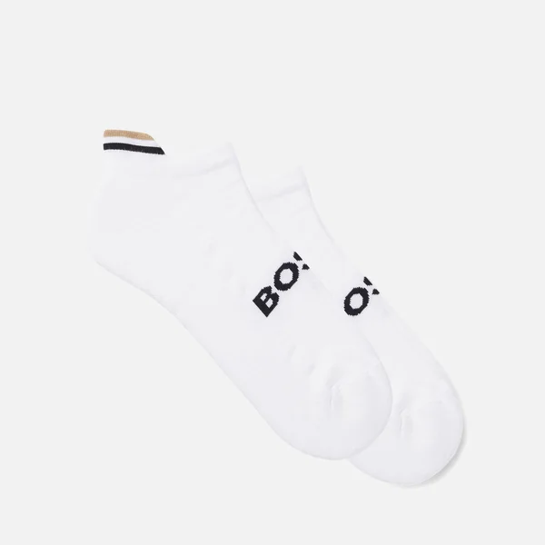 BOSS Bodywear Intarsia-Knit Cotton-Blend Logo Socks