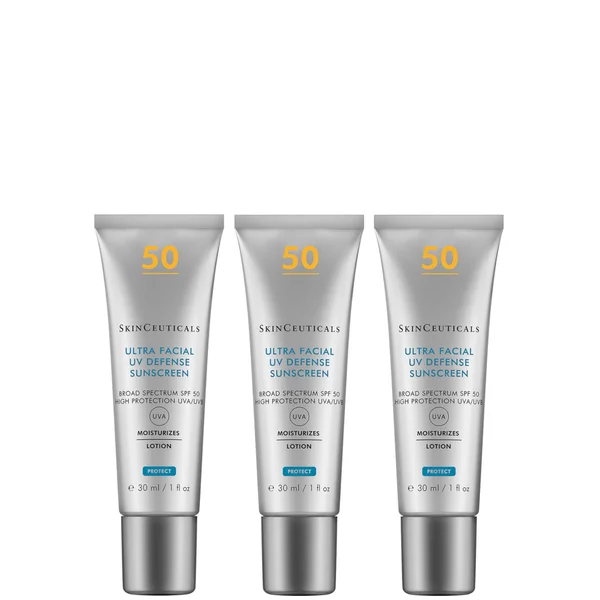 SkinCeuticals Ultra Facial UV Defense SPF50 Sunscreen Protection 30ml (Three Pack)